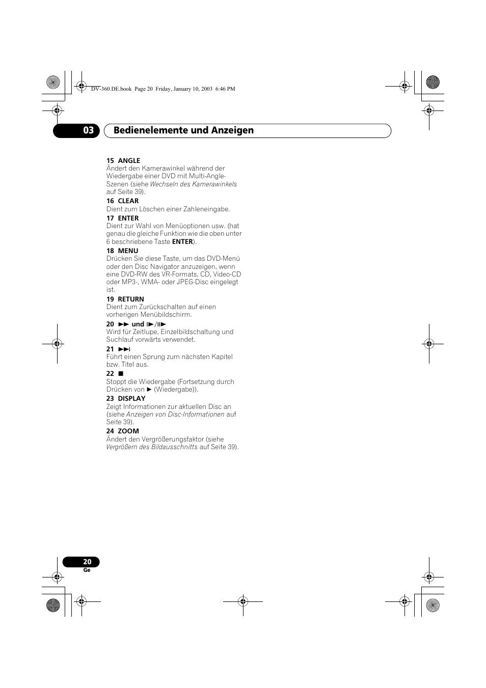 Bedienelemente und anzeigen 03 | Pioneer DV-2650-S User Manual | Page 84 / 128