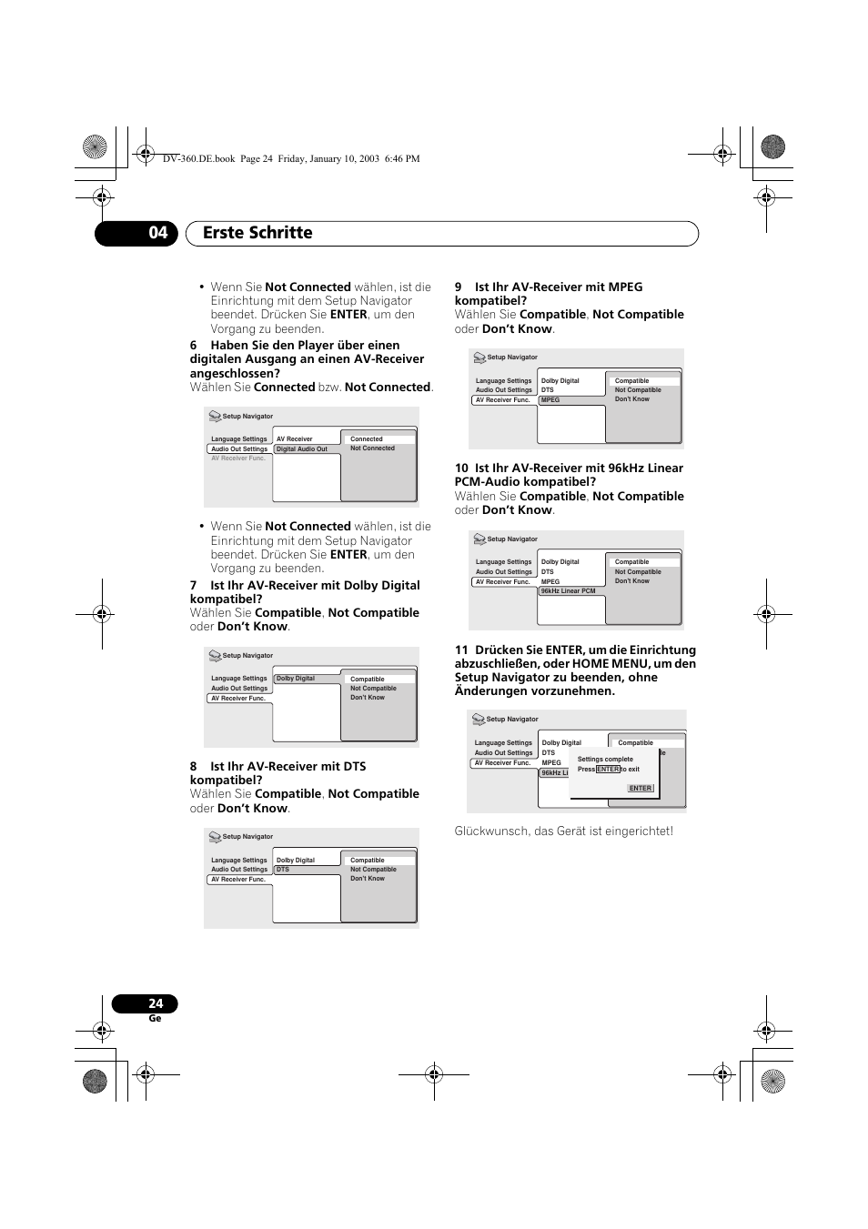 Erste schritte 04 | Pioneer DV-2650-S User Manual | Page 88 / 128