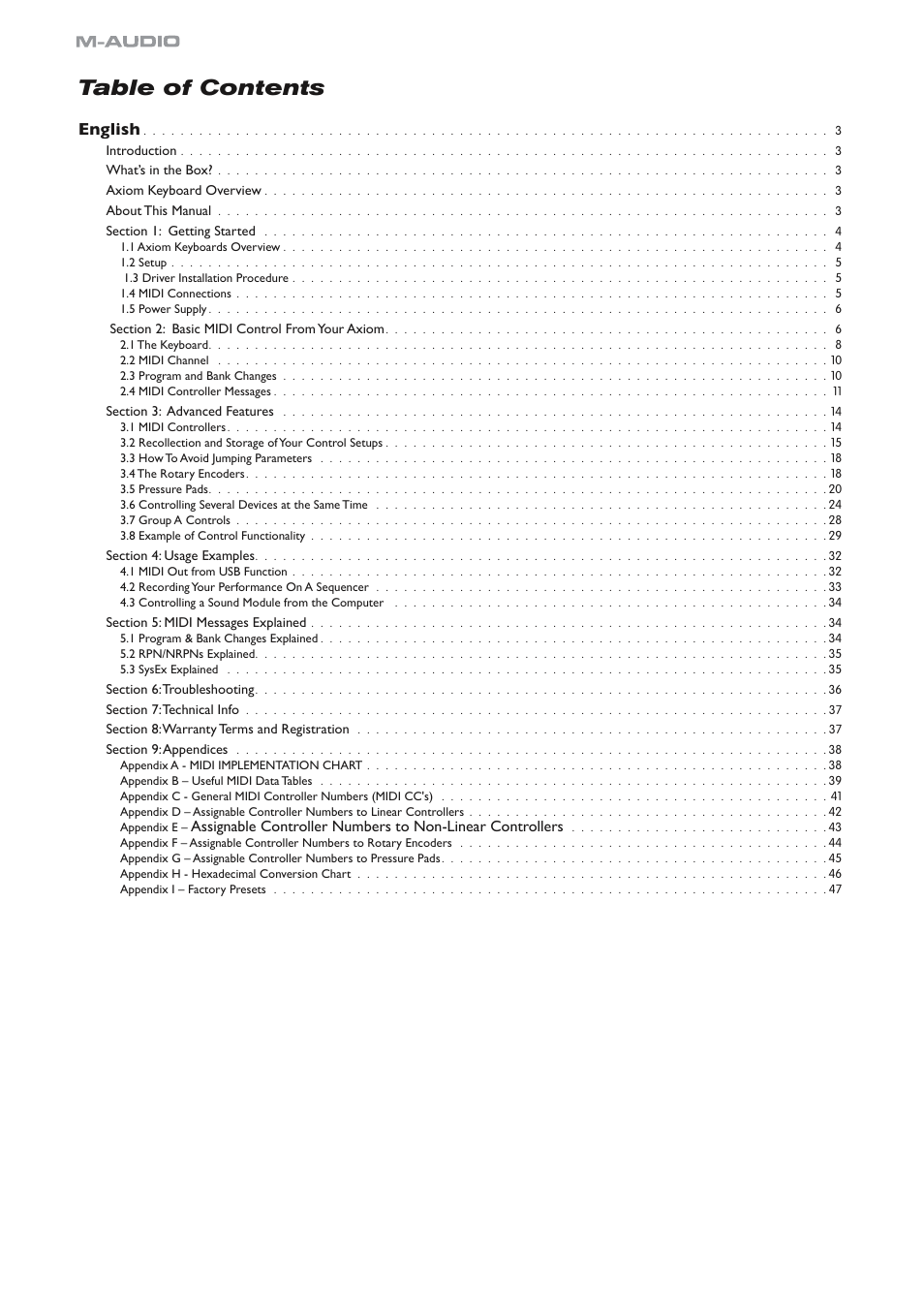 Axiom Audio Electronic Keyboard User Manual | Page 2 / 51