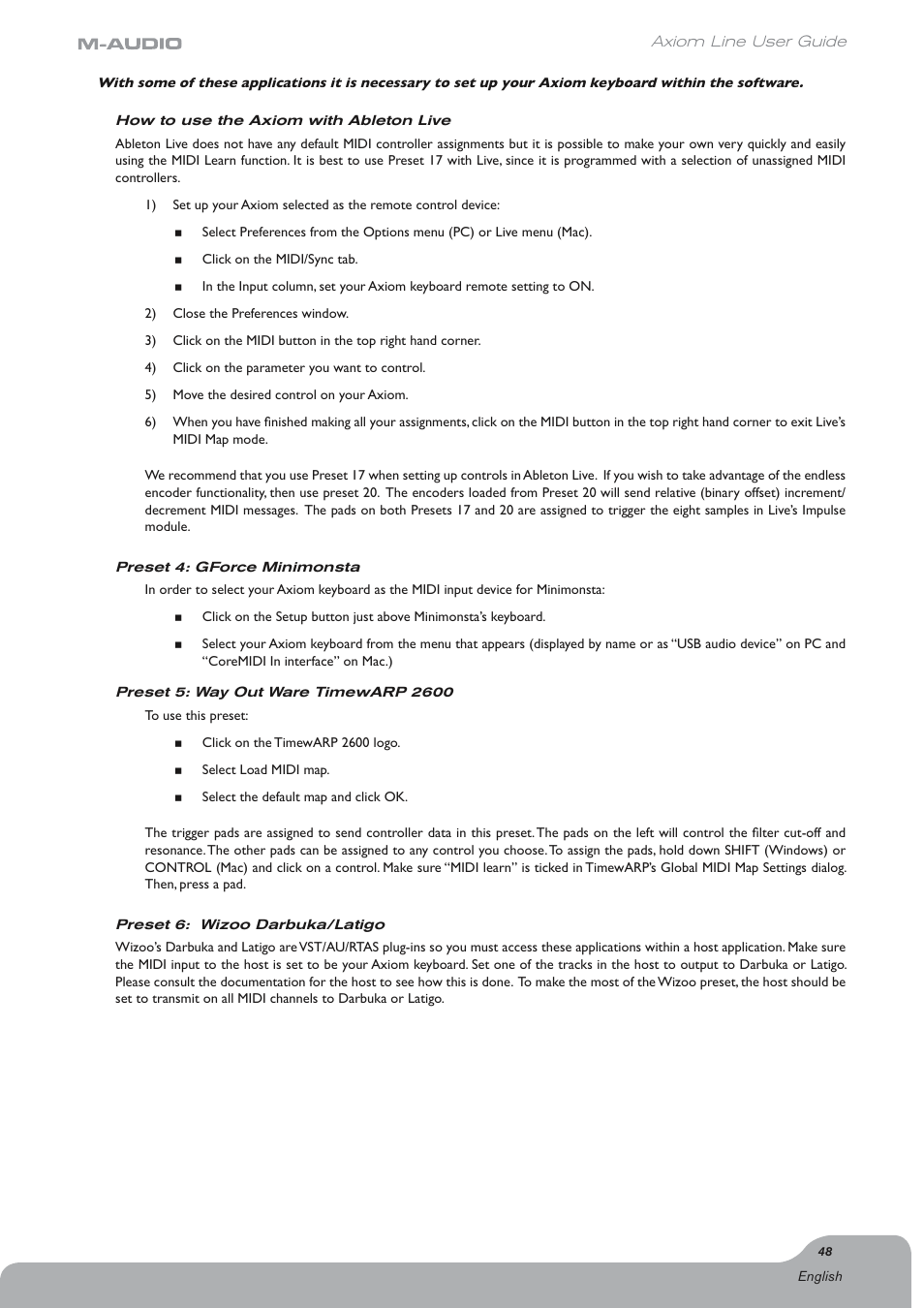 Axiom Audio Electronic Keyboard User Manual | Page 49 / 51