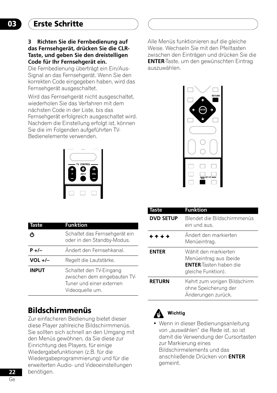 Bildschirmmenüs, Erste schritte 03 | Pioneer NS-DV1000 User Manual | Page 110 / 180