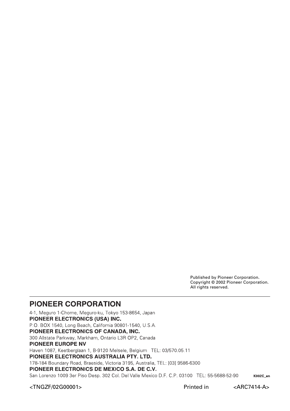 Pioneer NS-DV1000 User Manual | Page 180 / 180