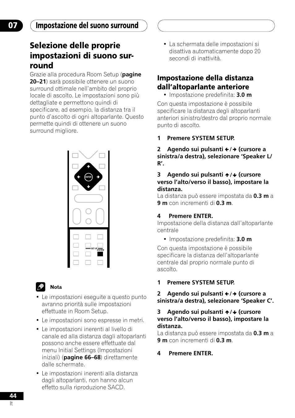 Impostazione del suono surround 07 | Pioneer NS-DV1000 User Manual | Page 44 / 180