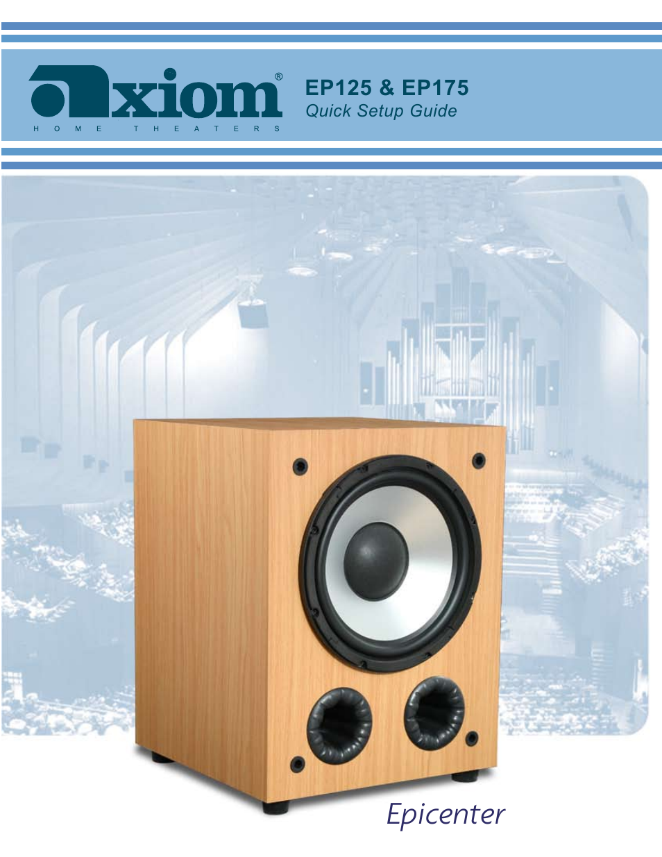 Axiom Audio EP175 User Manual | 8 pages