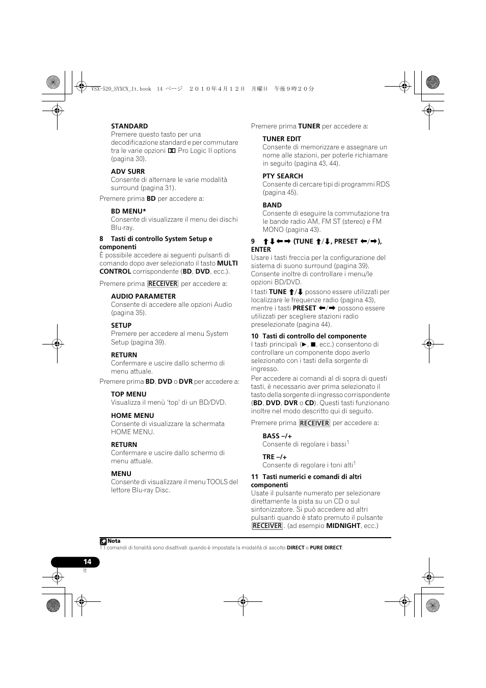 Pioneer VSX-520-S User Manual | Page 14 / 228