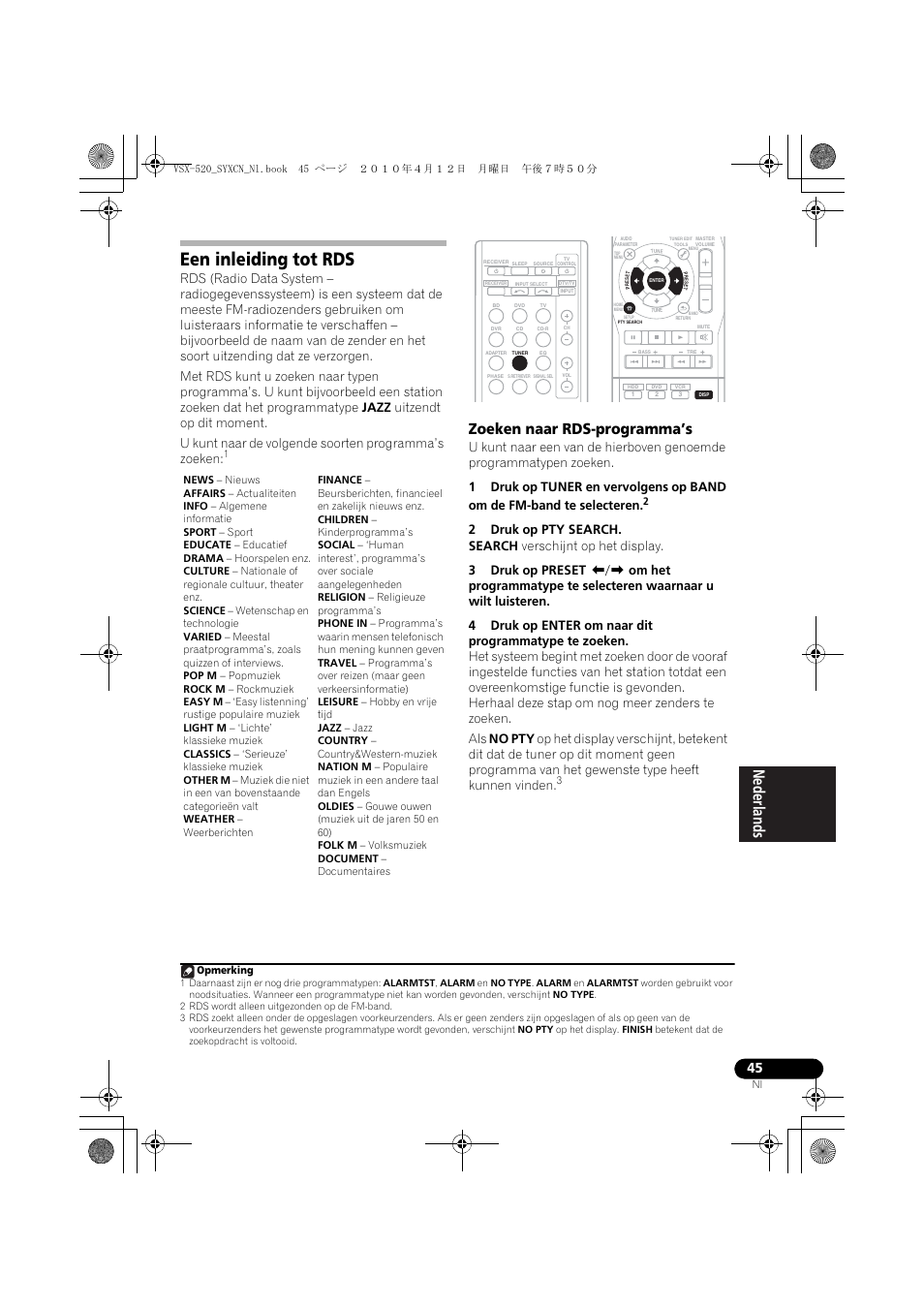 Een inleiding tot rds, Zoeken naar rds-programma’s | Pioneer VSX-520-S User Manual | Page 157 / 228