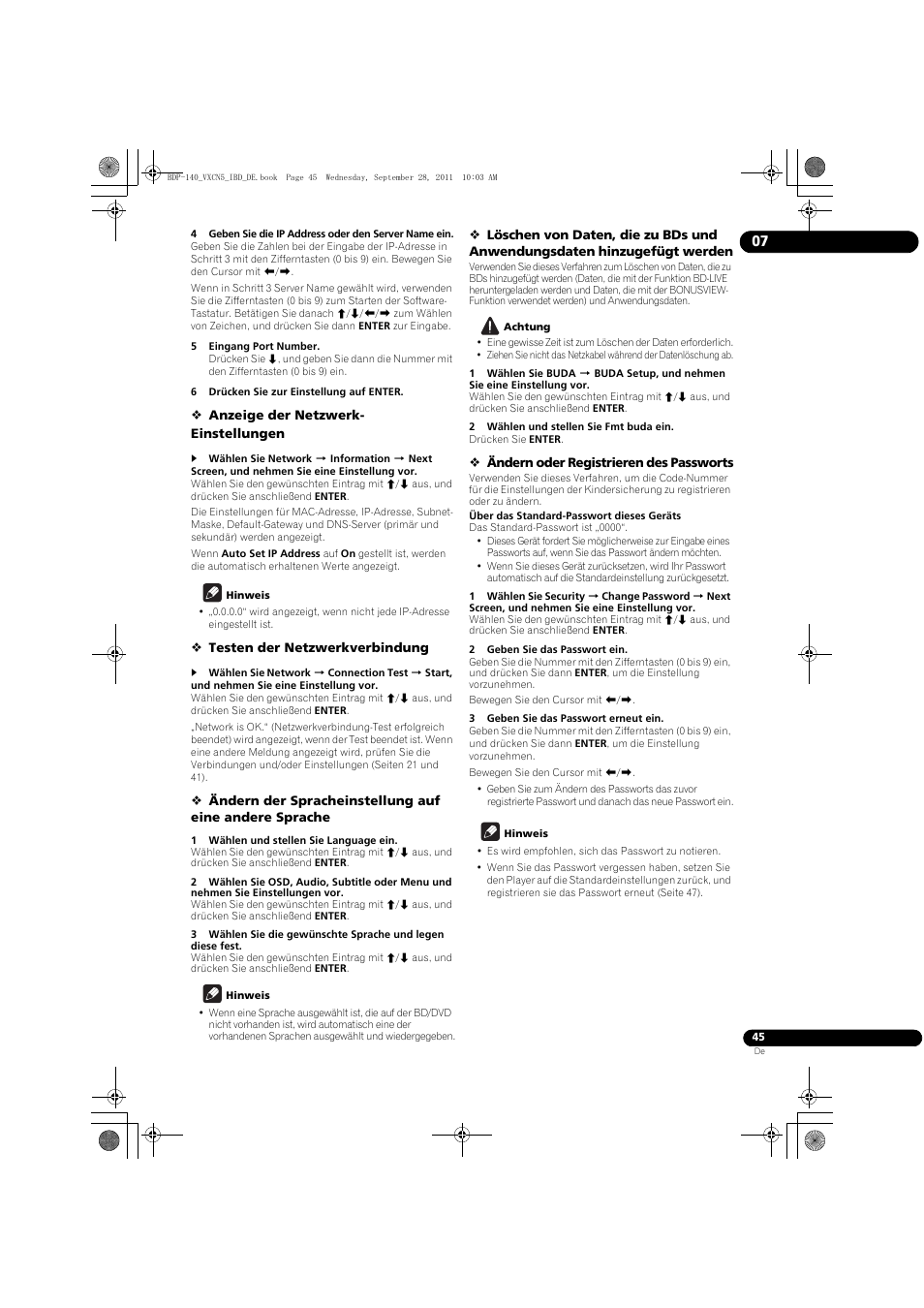 Pioneer BDP-140 User Manual | Page 111 / 308