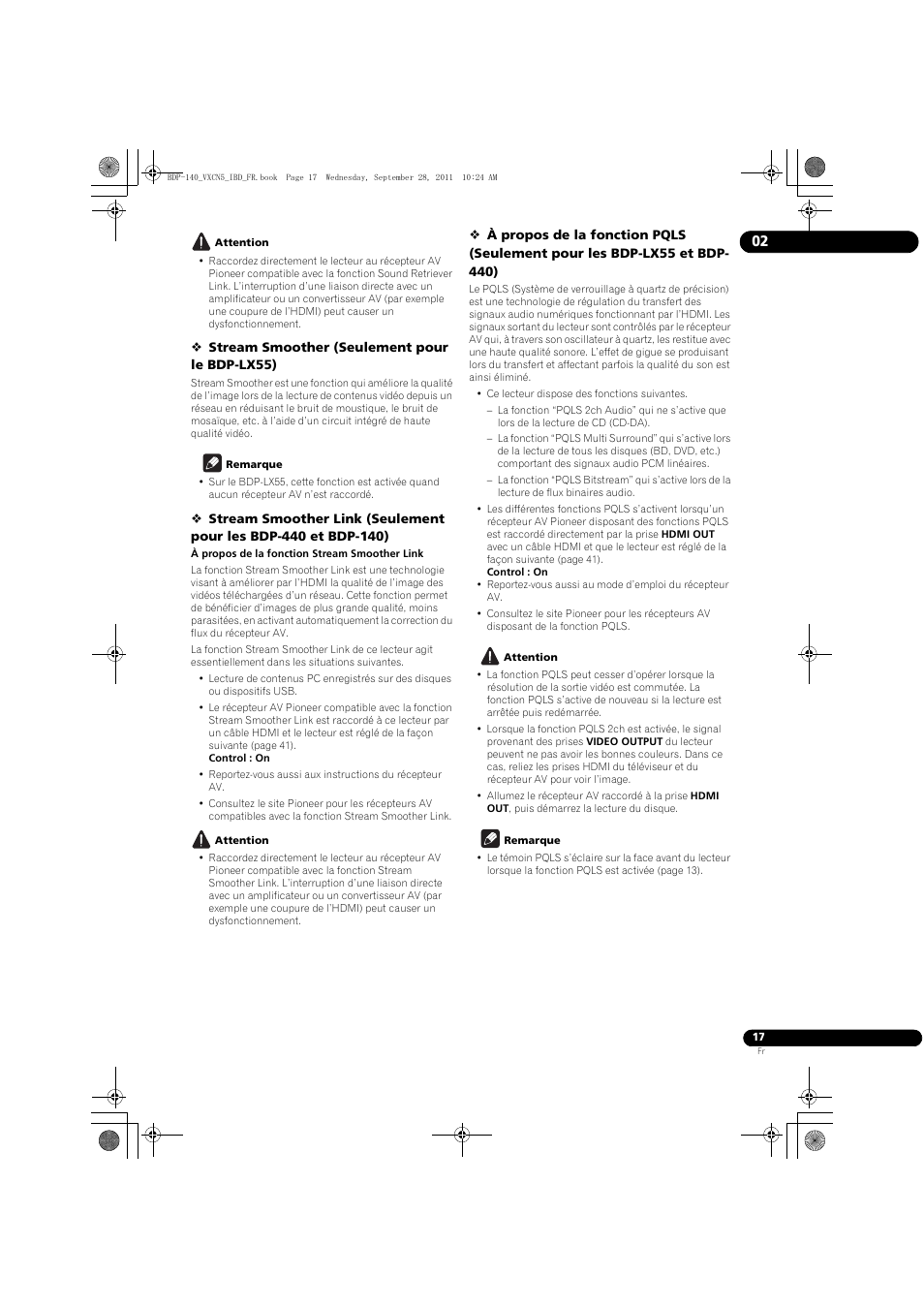 Pioneer BDP-140 User Manual | Page 17 / 308