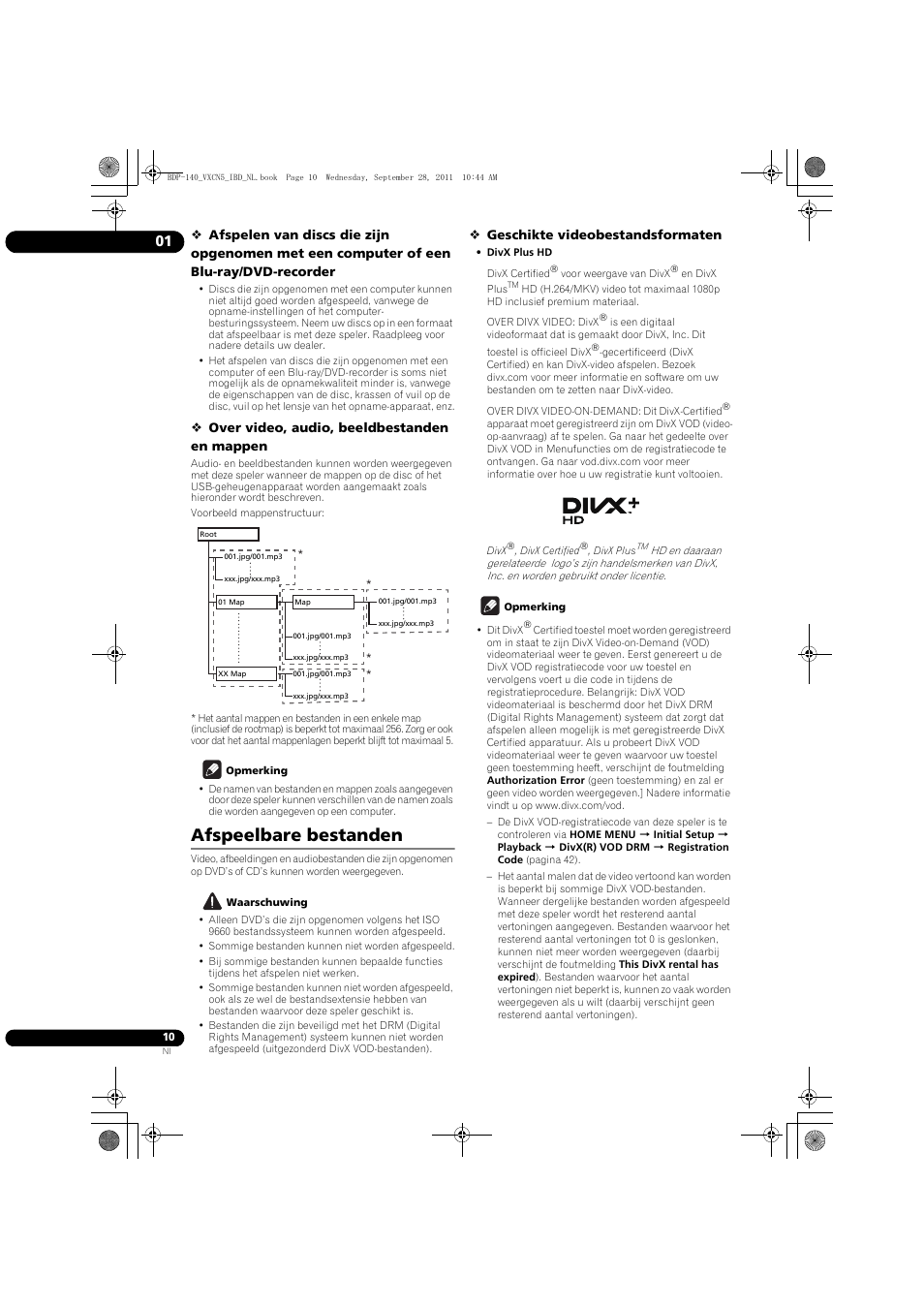 Afspeelbare bestanden | Pioneer BDP-140 User Manual | Page 196 / 308