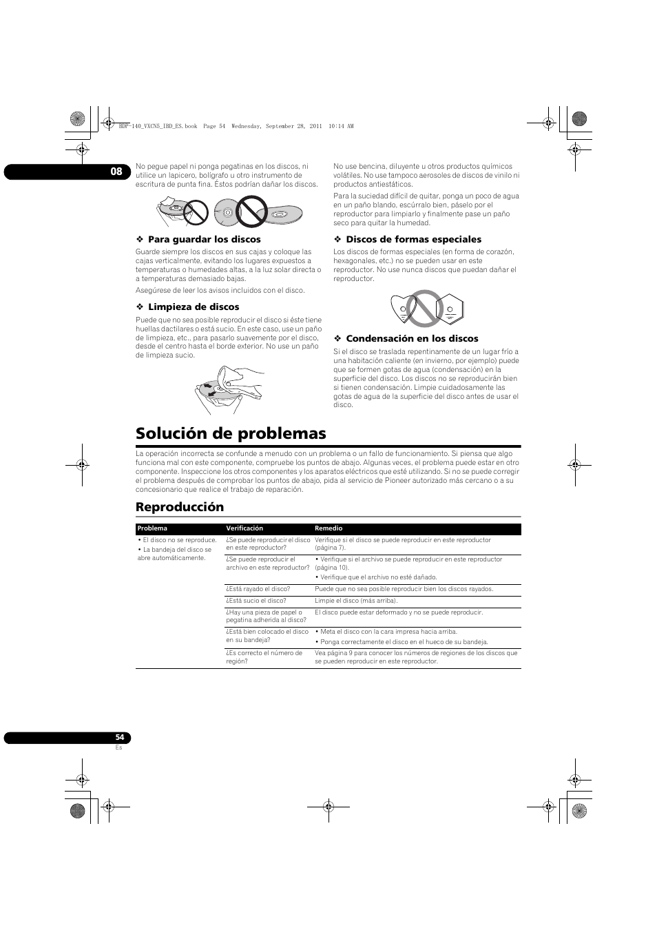 Solución de problemas, Reproducción | Pioneer BDP-140 User Manual | Page 300 / 308