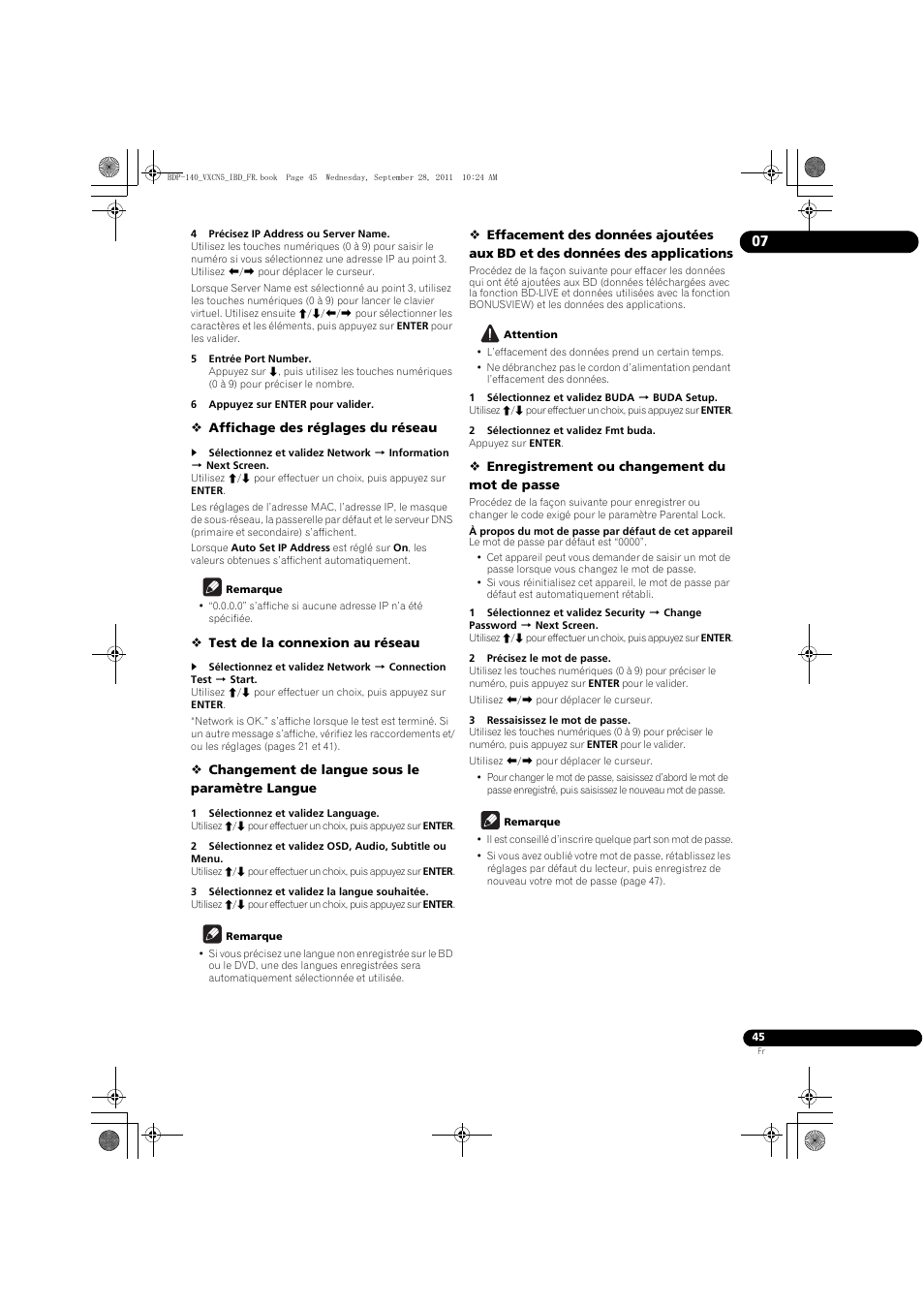 Pioneer BDP-140 User Manual | Page 45 / 308