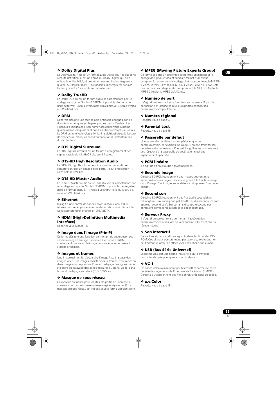 Pioneer BDP-140 User Manual | Page 65 / 308