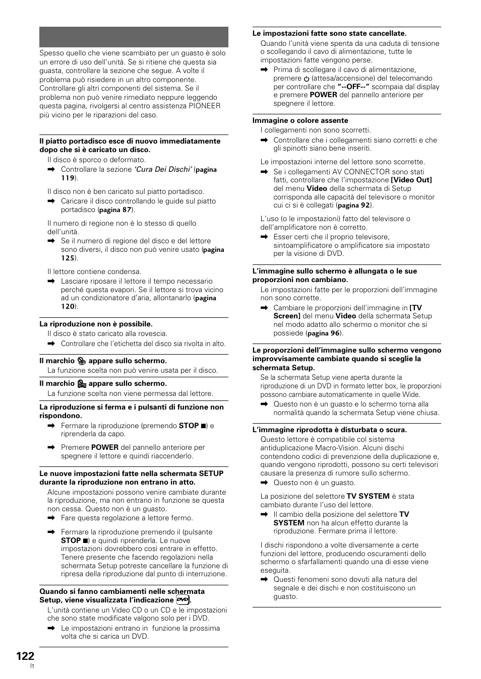 Diagnostica | Pioneer DV-636D User Manual | Page 122 / 128