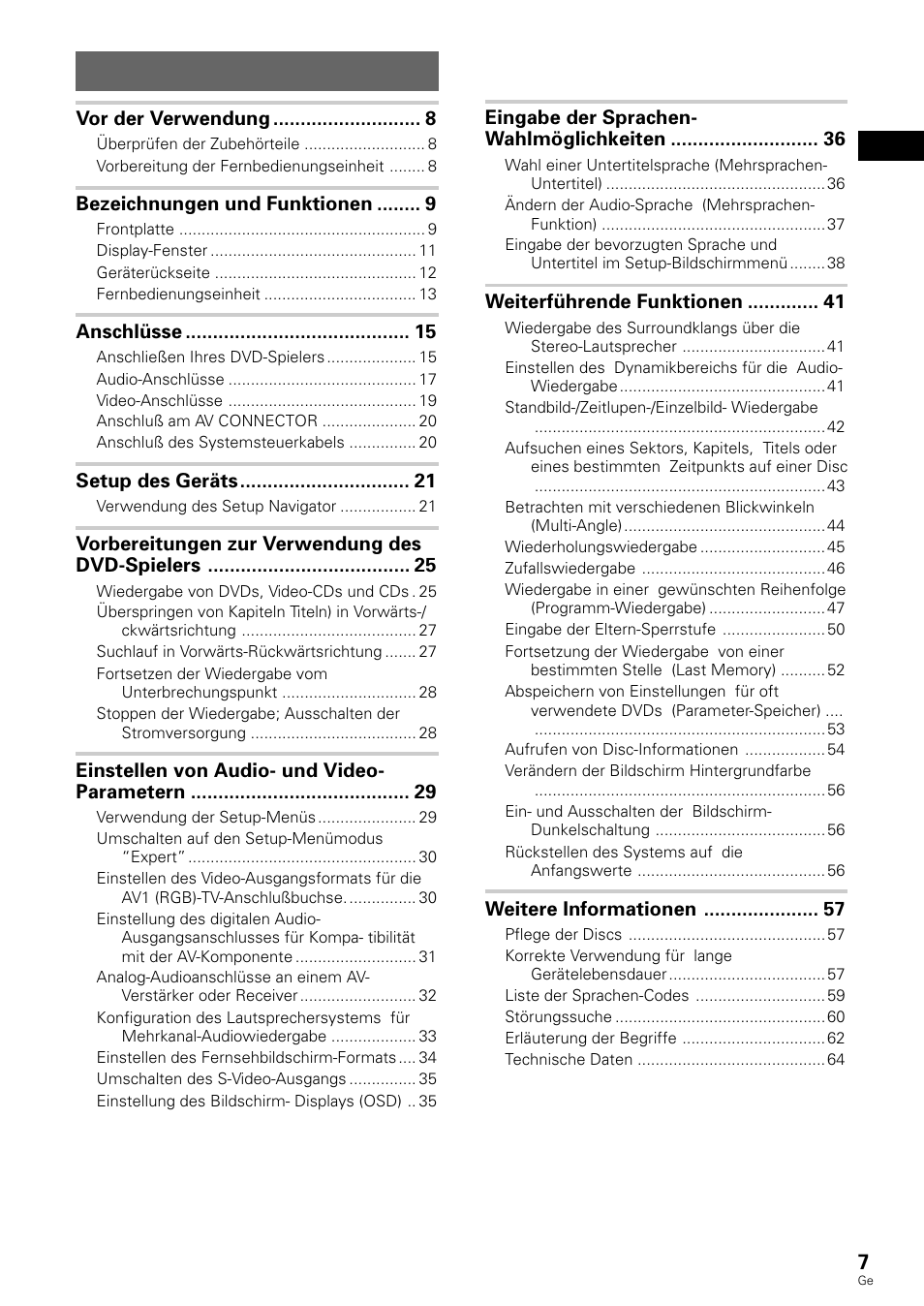 Pioneer DV-636D User Manual | Page 7 / 128