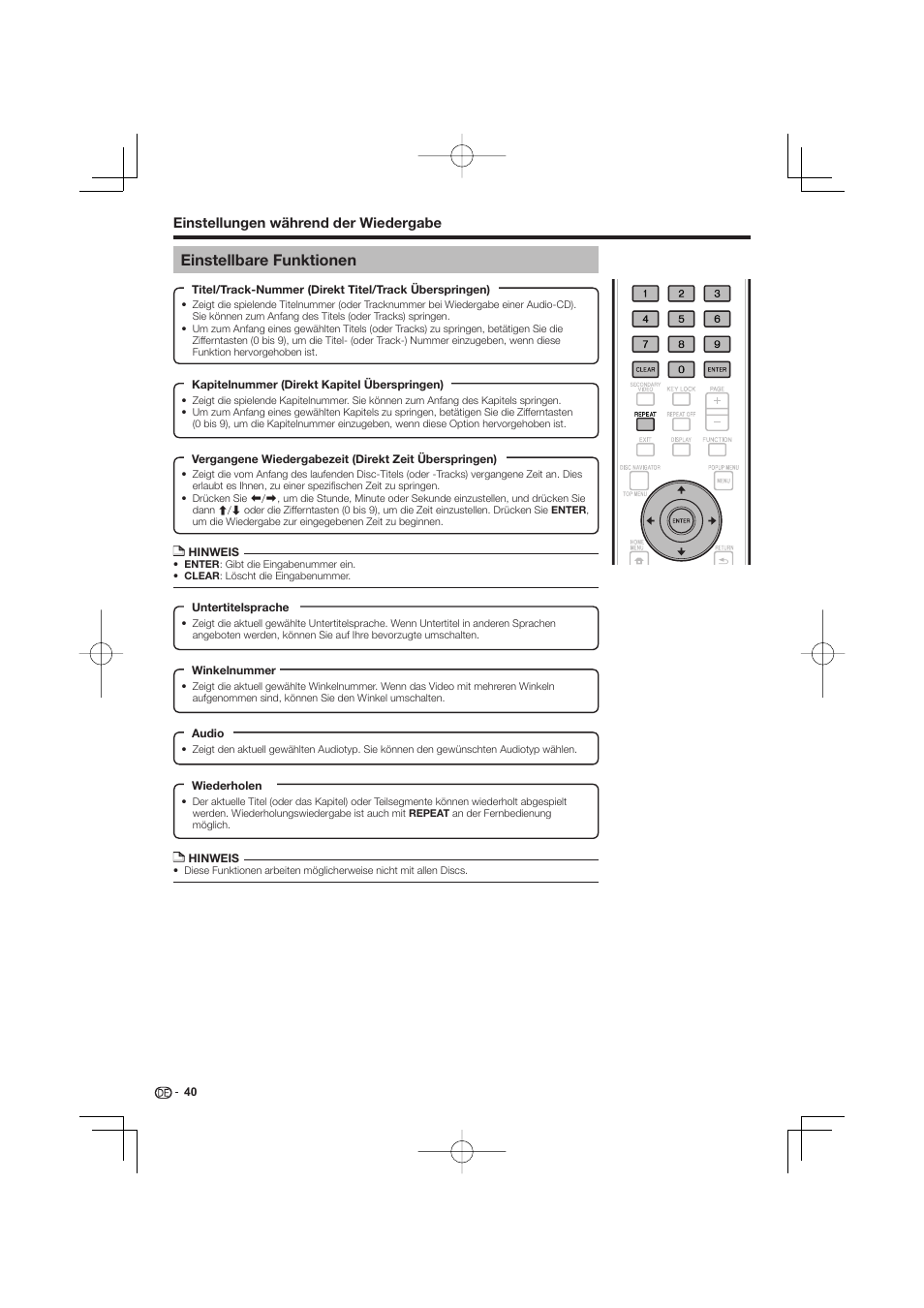 Einstellbare funktionen | Pioneer BDP-333 User Manual | Page 104 / 304