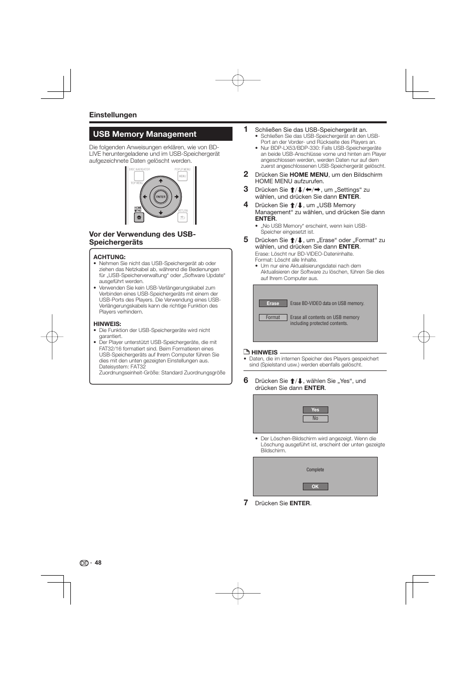 Usb memory management | Pioneer BDP-333 User Manual | Page 112 / 304
