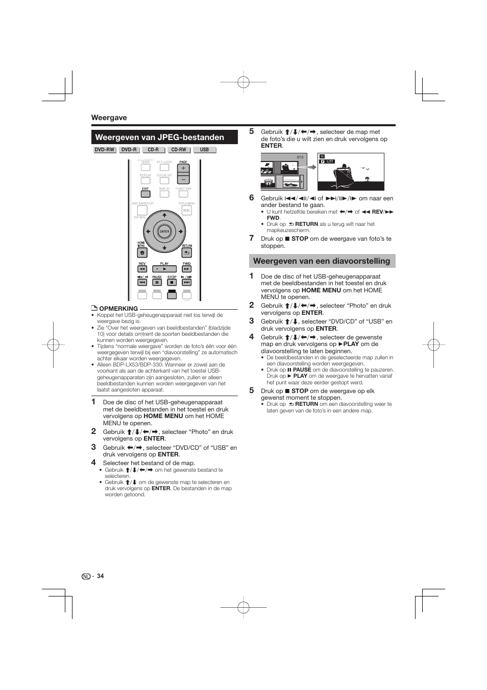 Weergeven van jpeg-bestanden, Weergeven van een diavoorstelling | Pioneer BDP-333 User Manual | Page 214 / 304