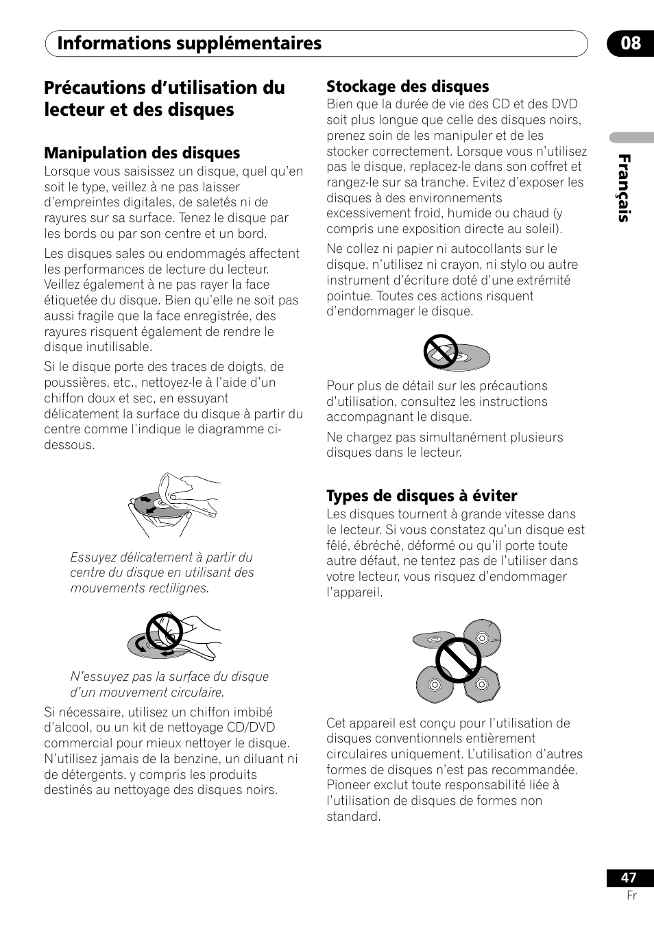 Informations supplémentaires 08 | Pioneer DV-454-S User Manual | Page 47 / 108