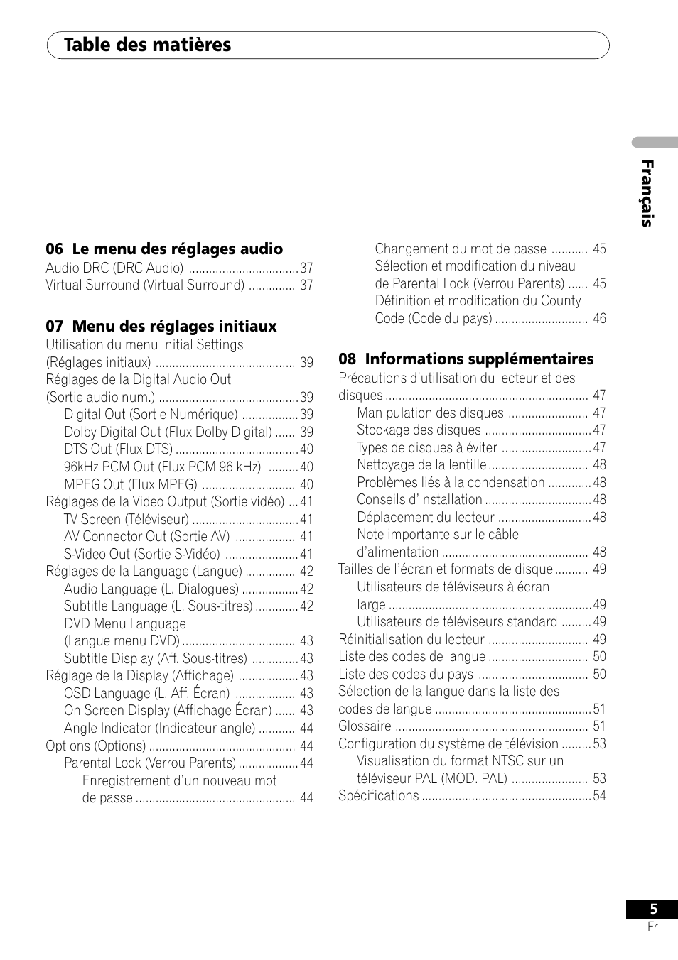 Pioneer DV-454-S User Manual | Page 5 / 108