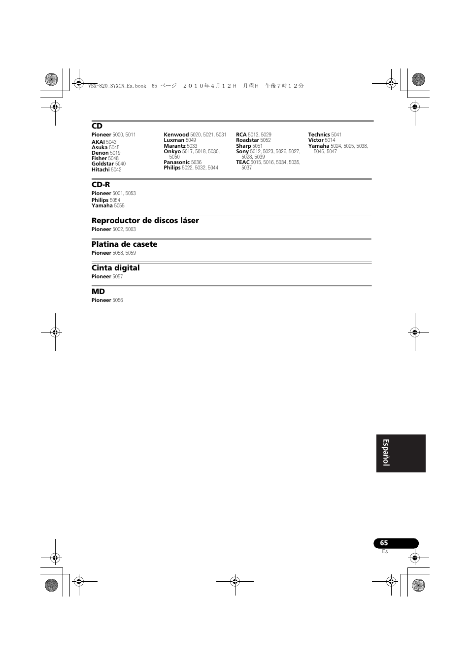 Pioneer VSX-820-S User Manual | Page 305 / 324
