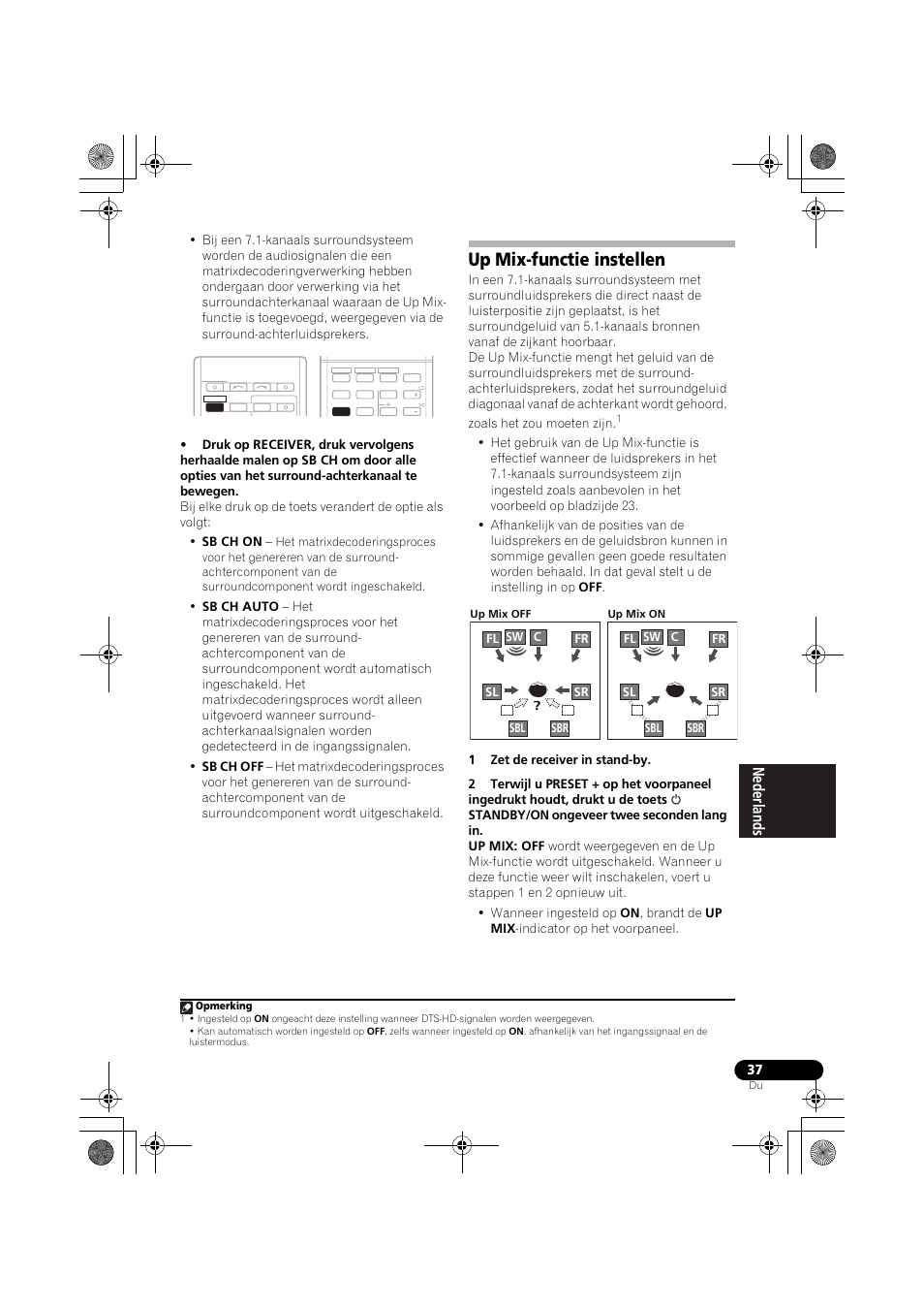 Up mix-functie instellen, E bladzijde 37) | Pioneer VSX-819H-S User Manual | Page 177 / 282