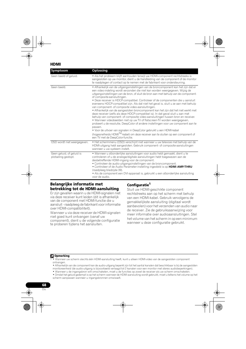 Hdmi, Hdmi belangrijke informatie met betrekking, Tot de hdmi-aansluiting | Pioneer VSX-819H-S User Manual | Page 208 / 282