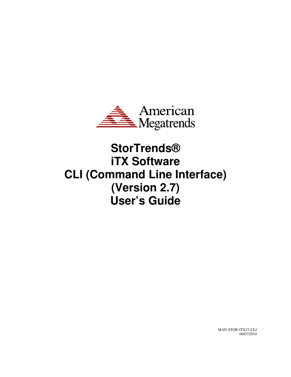 American Megatrends MAN-STOR-ITX27-CLI User Manual | 60 pages