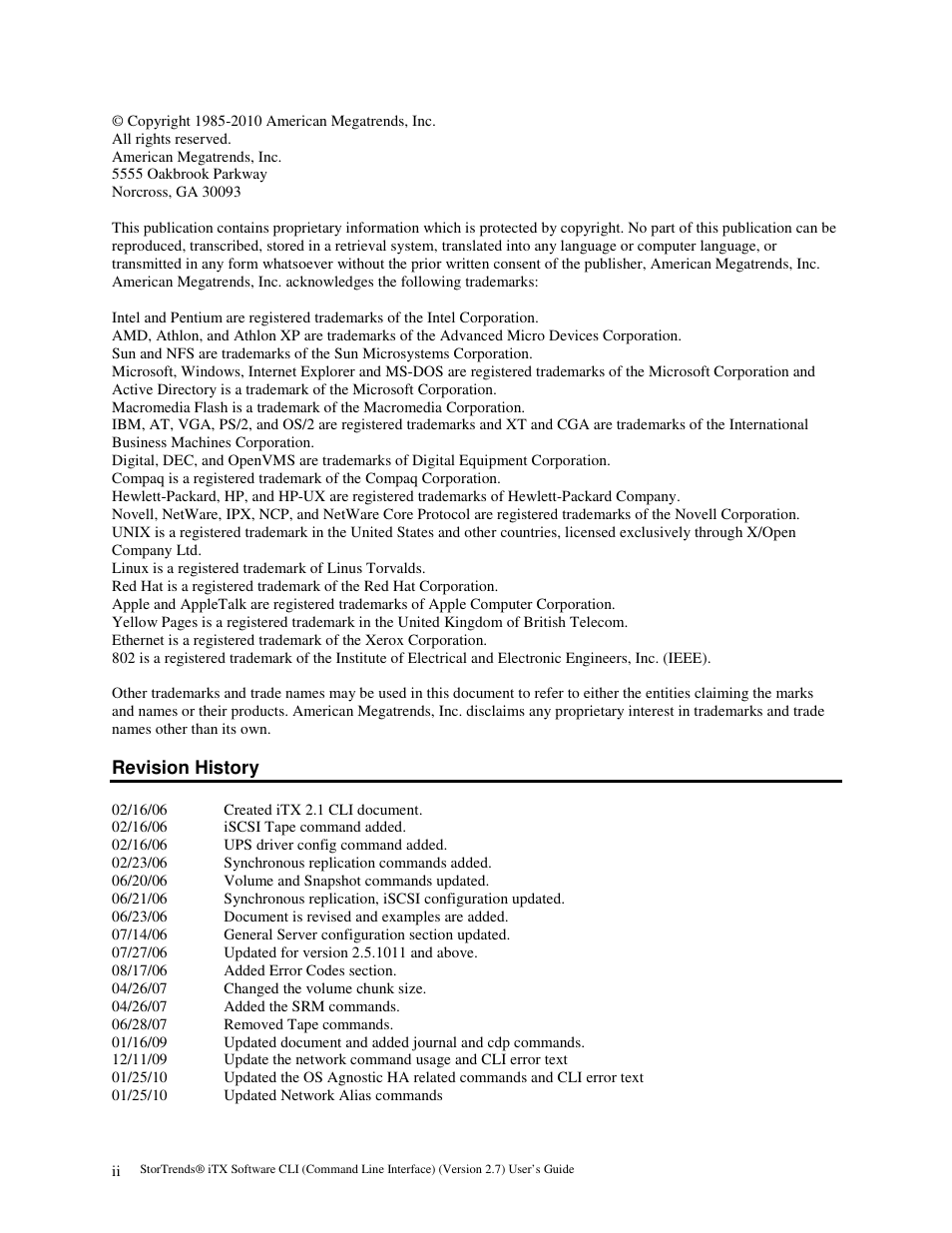American Megatrends MAN-STOR-ITX27-CLI User Manual | Page 2 / 60