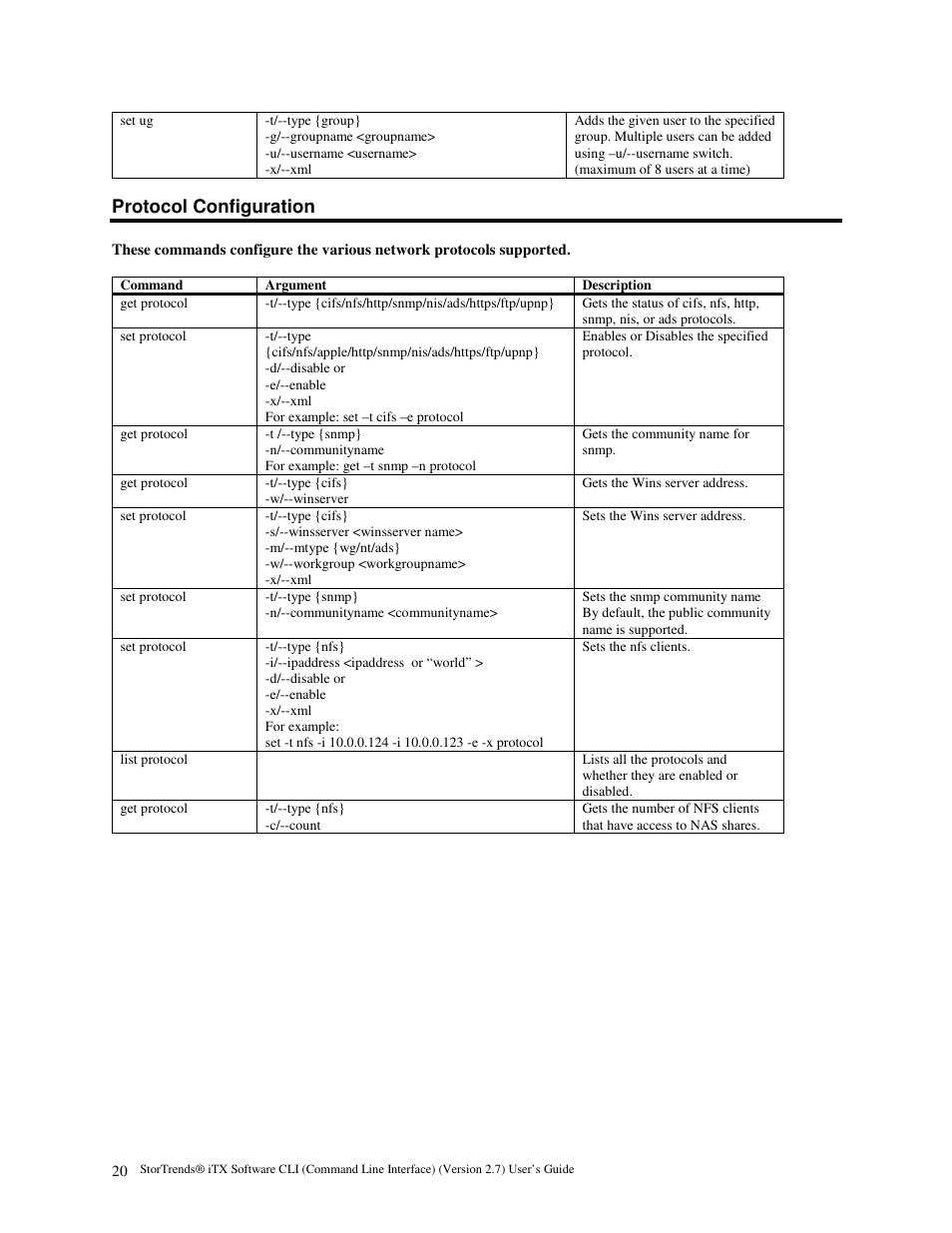 Protocol configuration | American Megatrends MAN-STOR-ITX27-CLI User Manual | Page 26 / 60