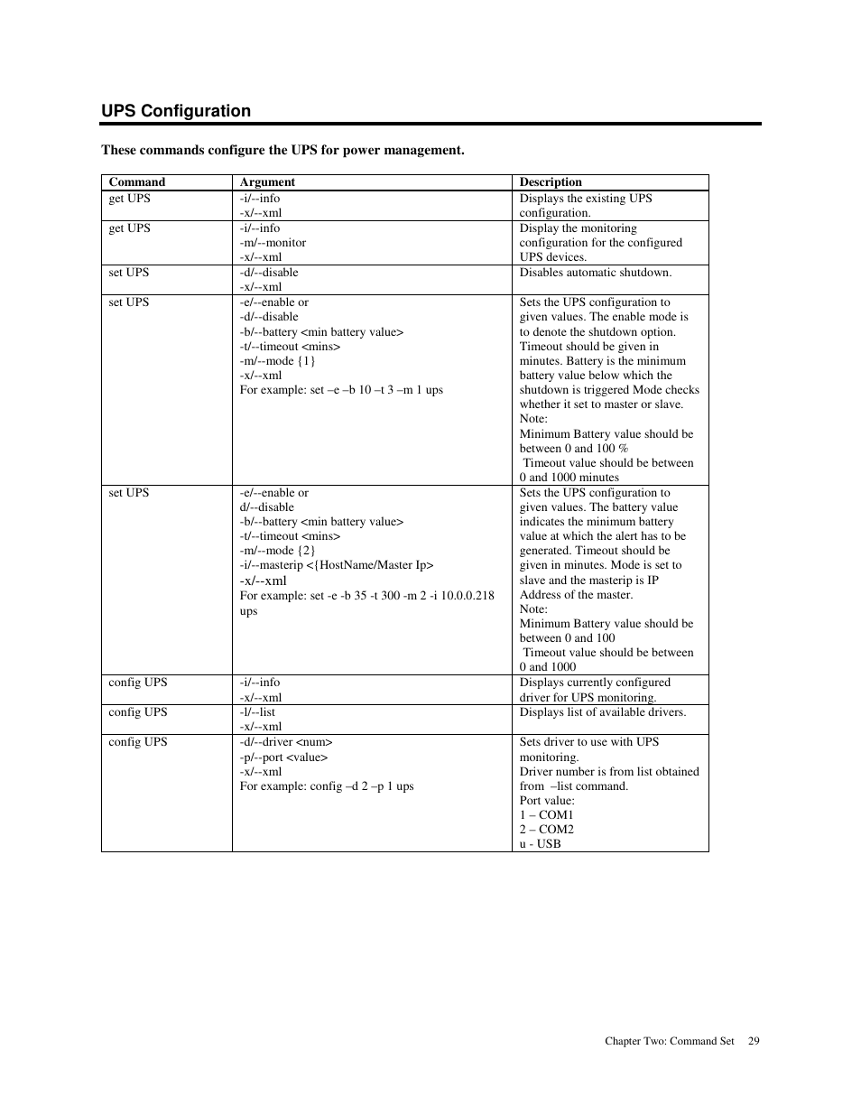 Ups configuration | American Megatrends MAN-STOR-ITX27-CLI User Manual | Page 35 / 60