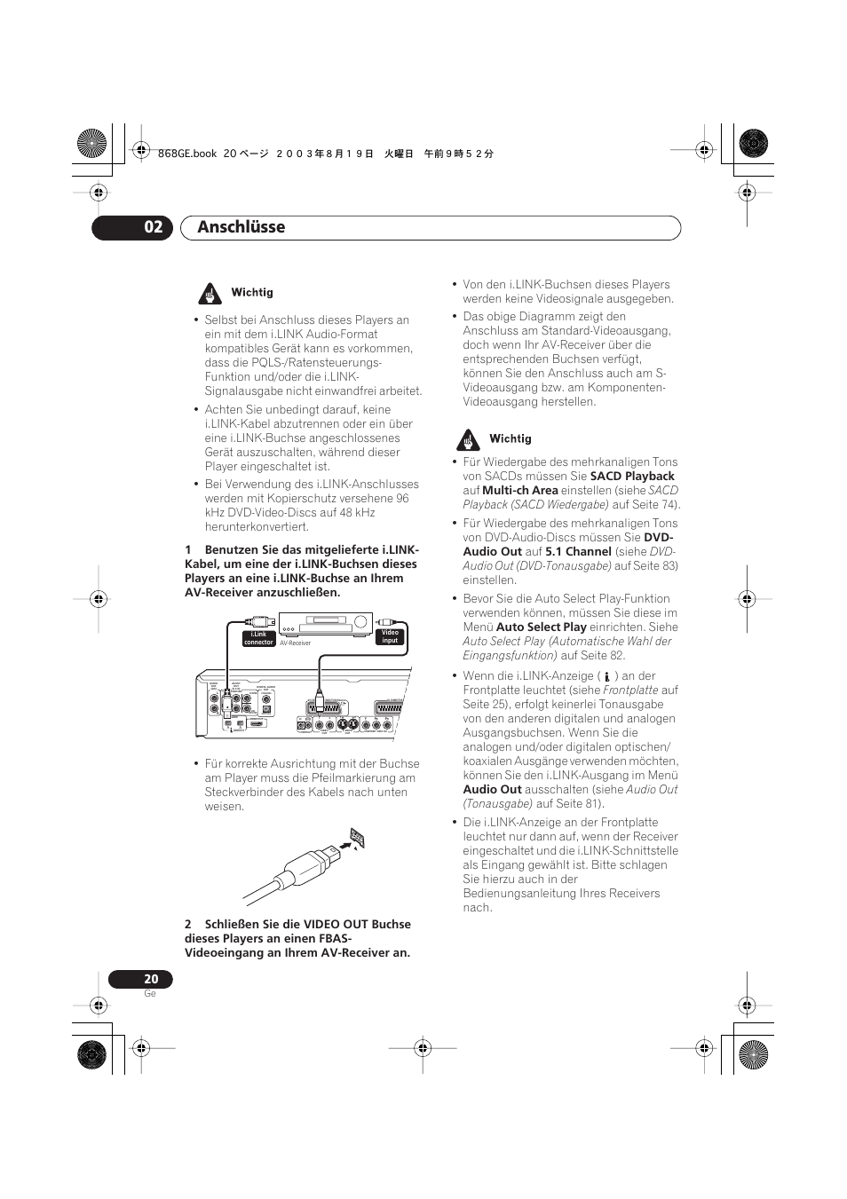 Anschlüsse 02 | Pioneer DV-668AV-S User Manual | Page 122 / 208