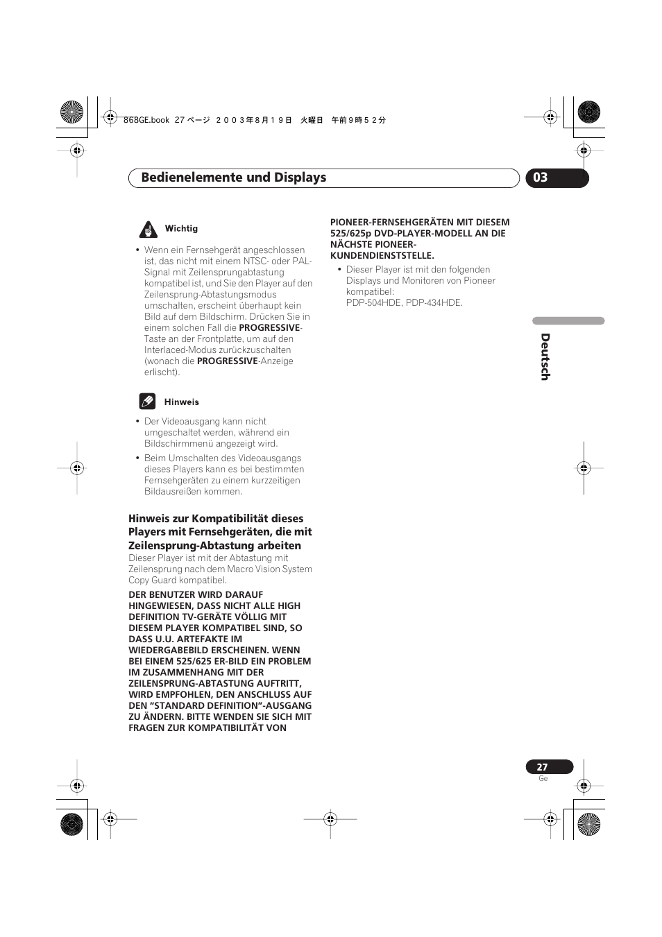 Bedienelemente und displays 03 | Pioneer DV-668AV-S User Manual | Page 129 / 208