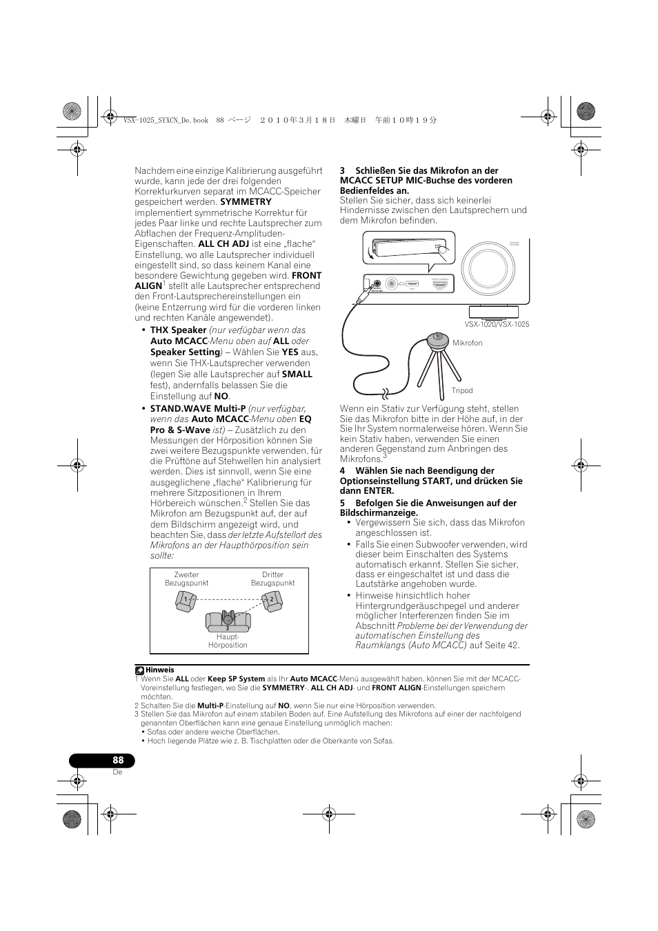 Zweiter bezugspunkt | Pioneer VSX-1020-K User Manual | Page 220 / 532