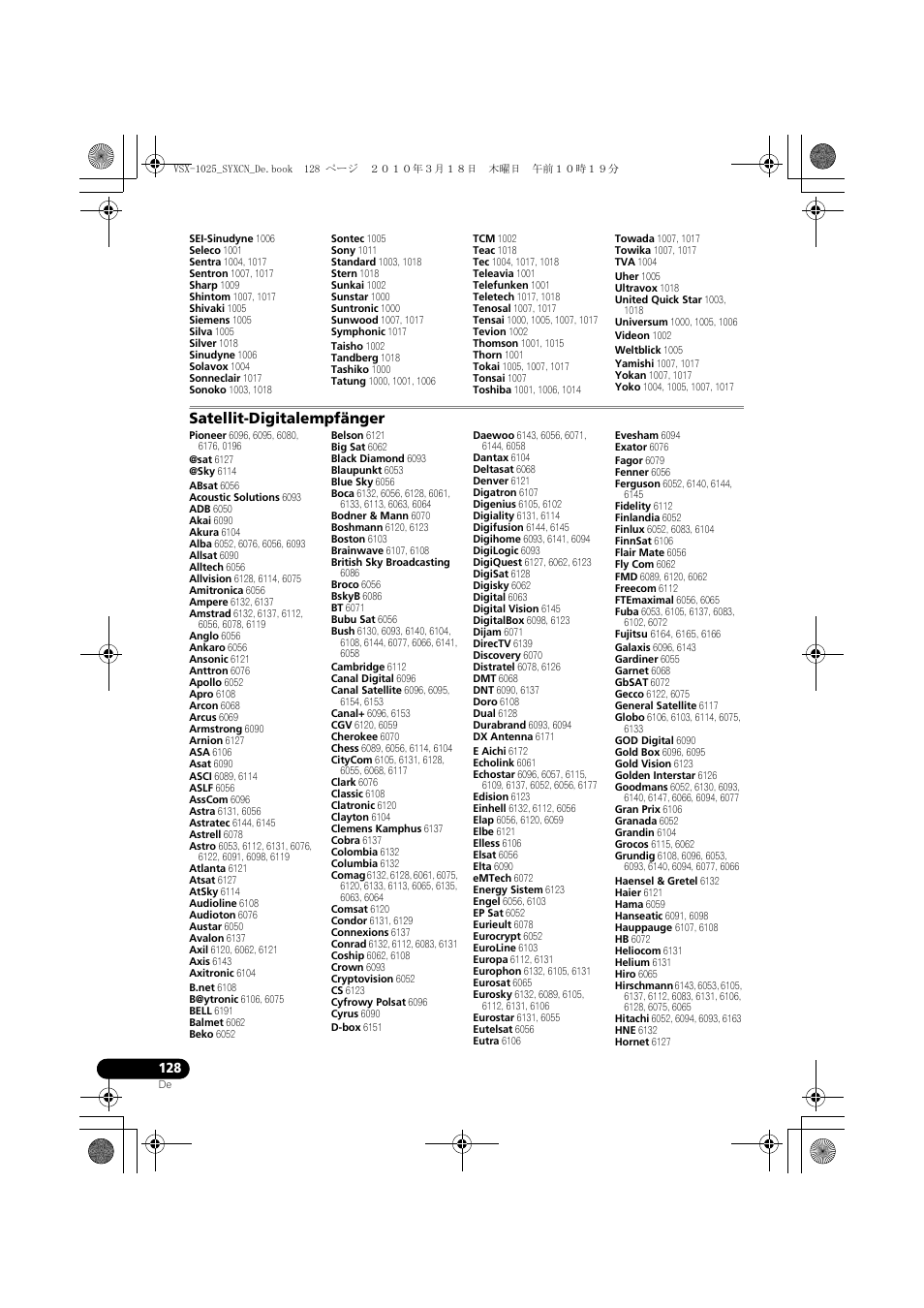 Satellit-digitalempfänger | Pioneer VSX-1020-K User Manual | Page 260 / 532
