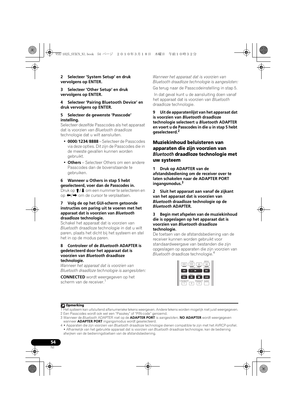 5 selecteer de gewenste ‘passcode’ instelling | Pioneer VSX-1020-K User Manual | Page 318 / 532