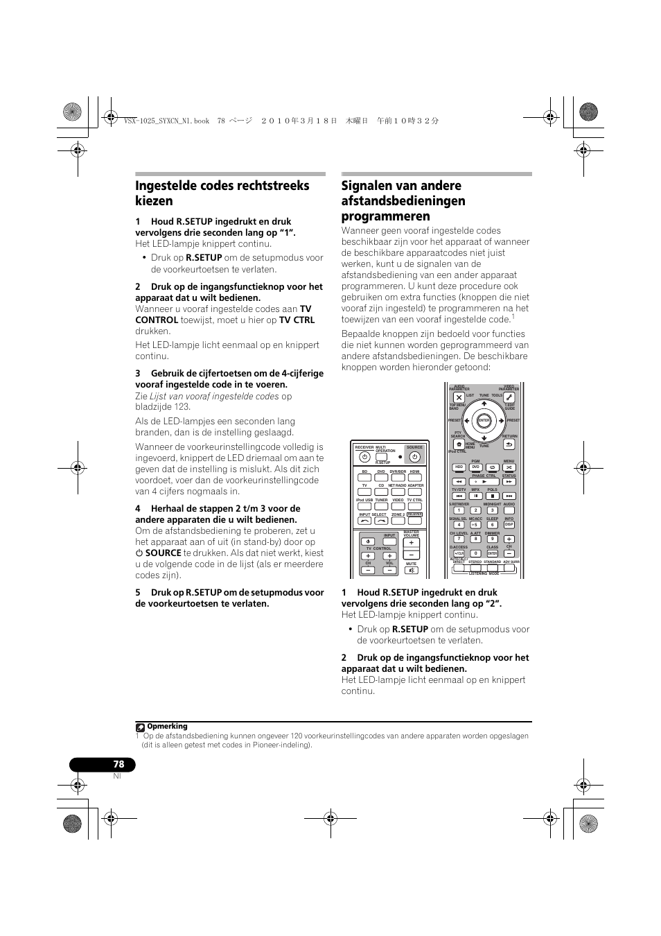 Ingestelde codes rechtstreeks kiezen | Pioneer VSX-1020-K User Manual | Page 342 / 532