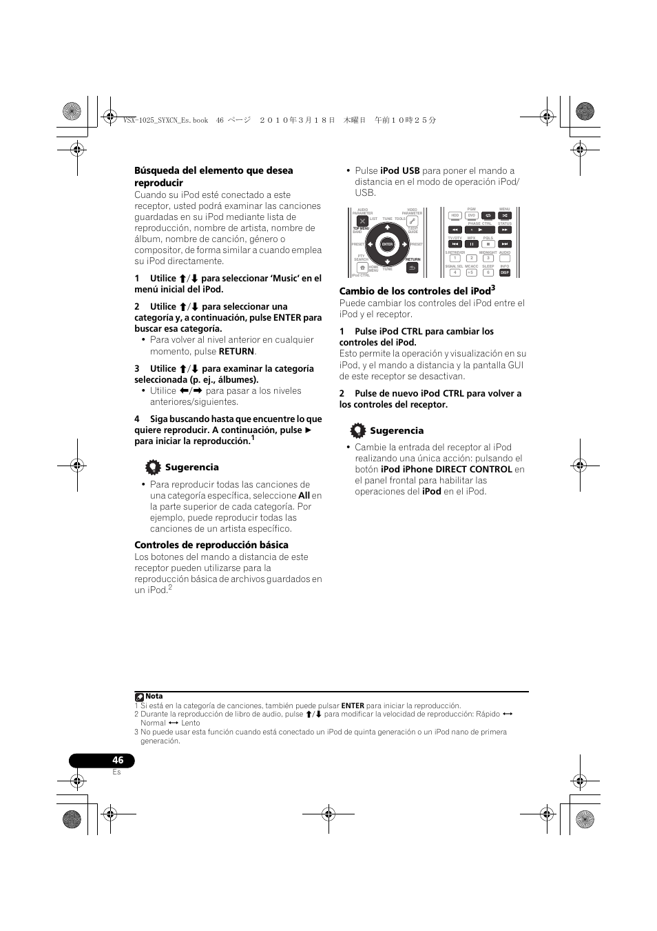 Búsqueda del elemento que desea reproducir, Sugerencia, Controles de reproducción básica | Cambio de los controles del ipod | Pioneer VSX-1020-K User Manual | Page 442 / 532