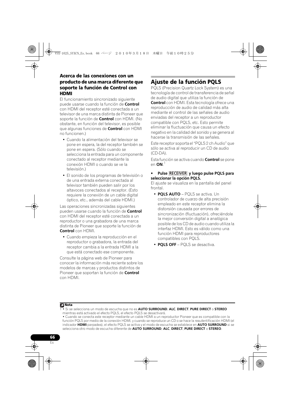 Ajuste de la función pqls | Pioneer VSX-1020-K User Manual | Page 462 / 532
