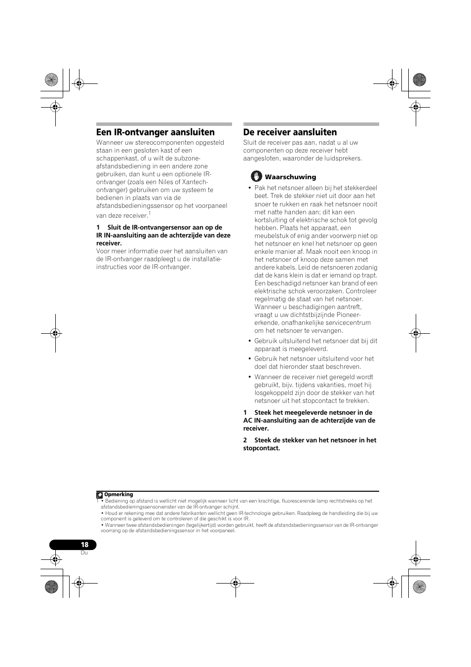 Een ir-ontvanger aansluiten, De receiver aansluiten | Pioneer VSX-519V-K User Manual | Page 110 / 188
