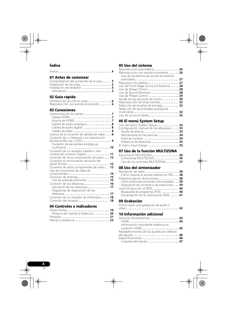 Índice | Pioneer VSX-519V-K User Manual | Page 142 / 188
