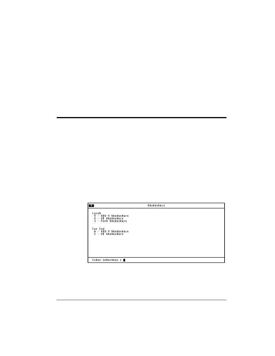 Chapter 5 statistics, Chapter 5. statistics, Figure 5-1 | Statistics menu -1, E chapter 5, statistics, Statistics, Chapter 5 | ADTRAN 4200659L1 User Manual | Page 103 / 192