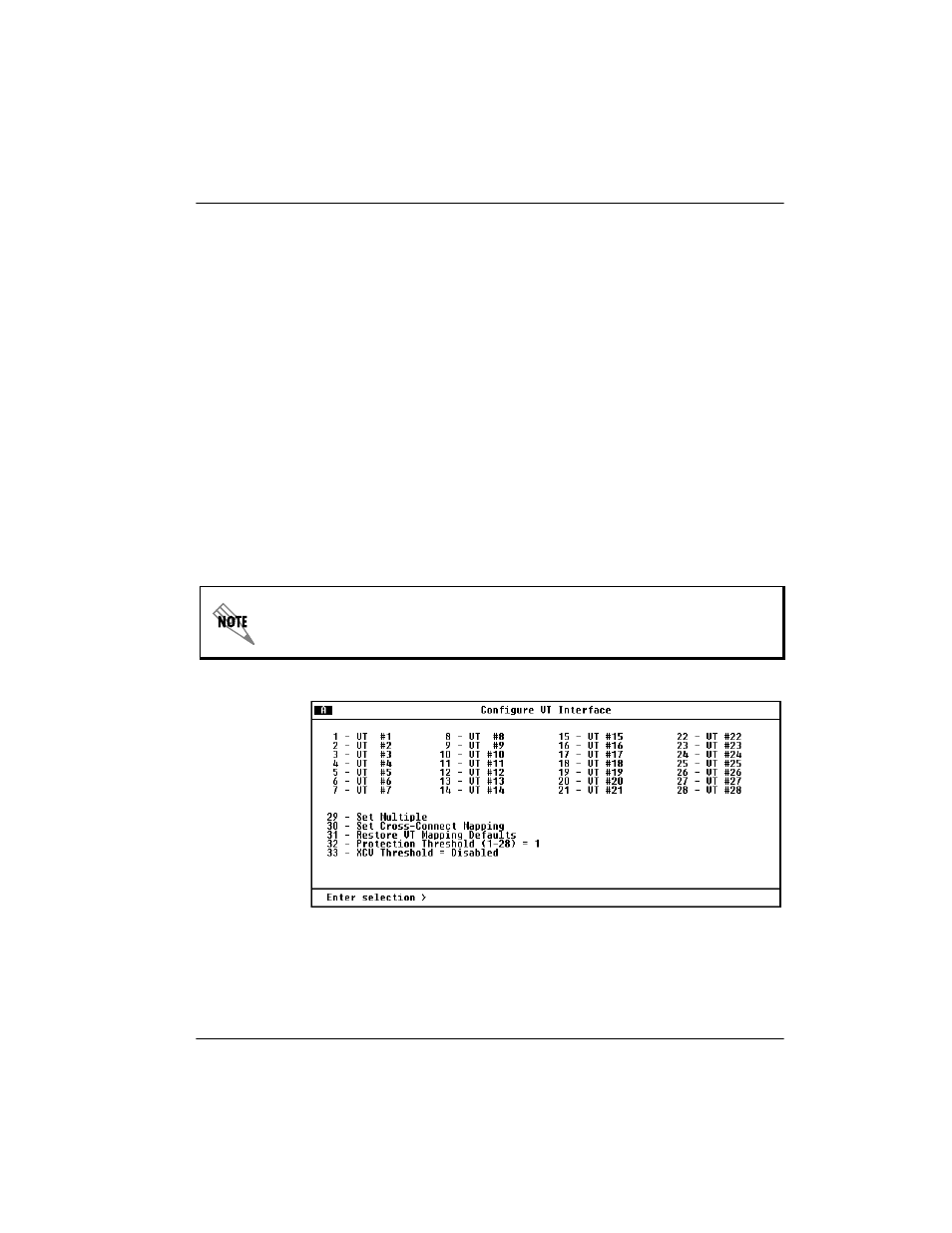 Vt interface, External clock configuration -7, Vt interface -7 | Figure 3-4, Vt interface menu -7 | ADTRAN 4200659L1 User Manual | Page 53 / 192