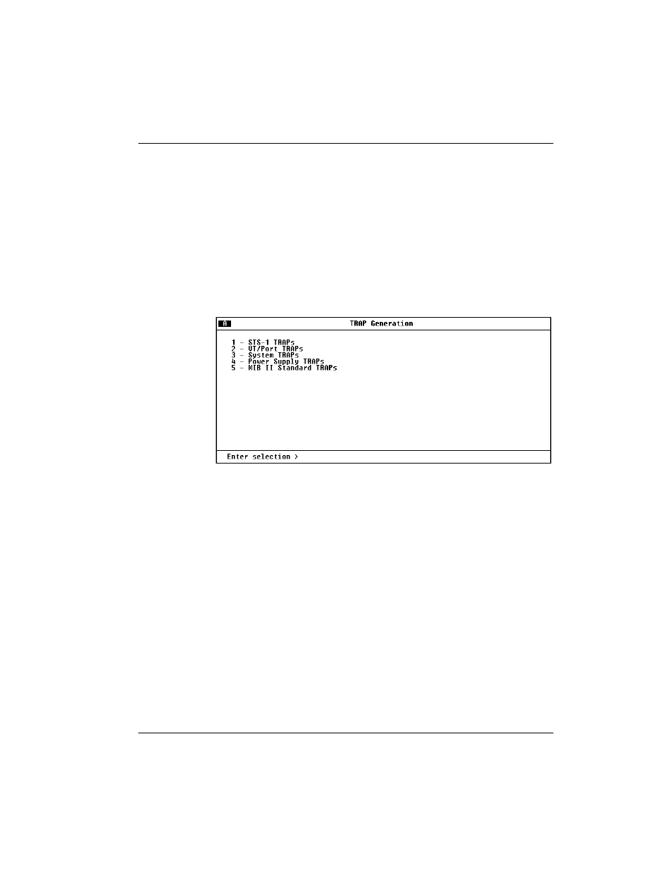 Snmp management options -25, Trap ip addresses -25 trap generation -25, Figure 3-12. trap generation menu -25 | Trap ip, Snmp management options | ADTRAN 4200659L1 User Manual | Page 71 / 192