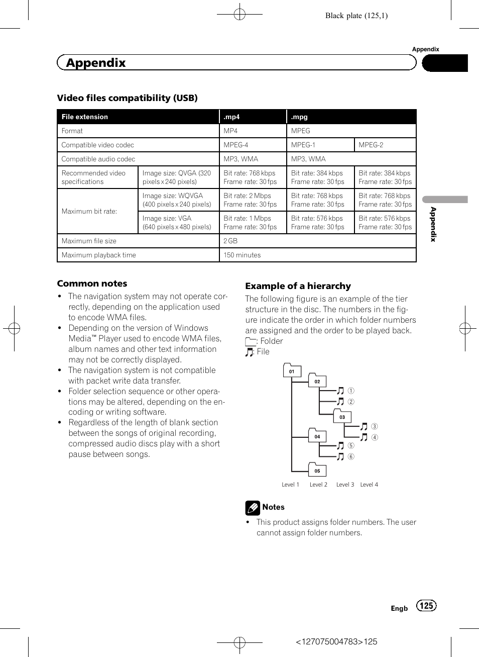 Appendix | Pioneer AVIC-F550BT User Manual | Page 125 / 136