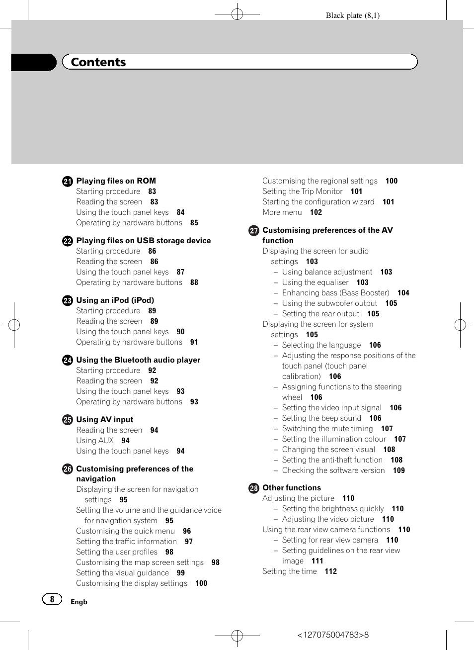 Pioneer AVIC-F550BT User Manual | Page 8 / 136