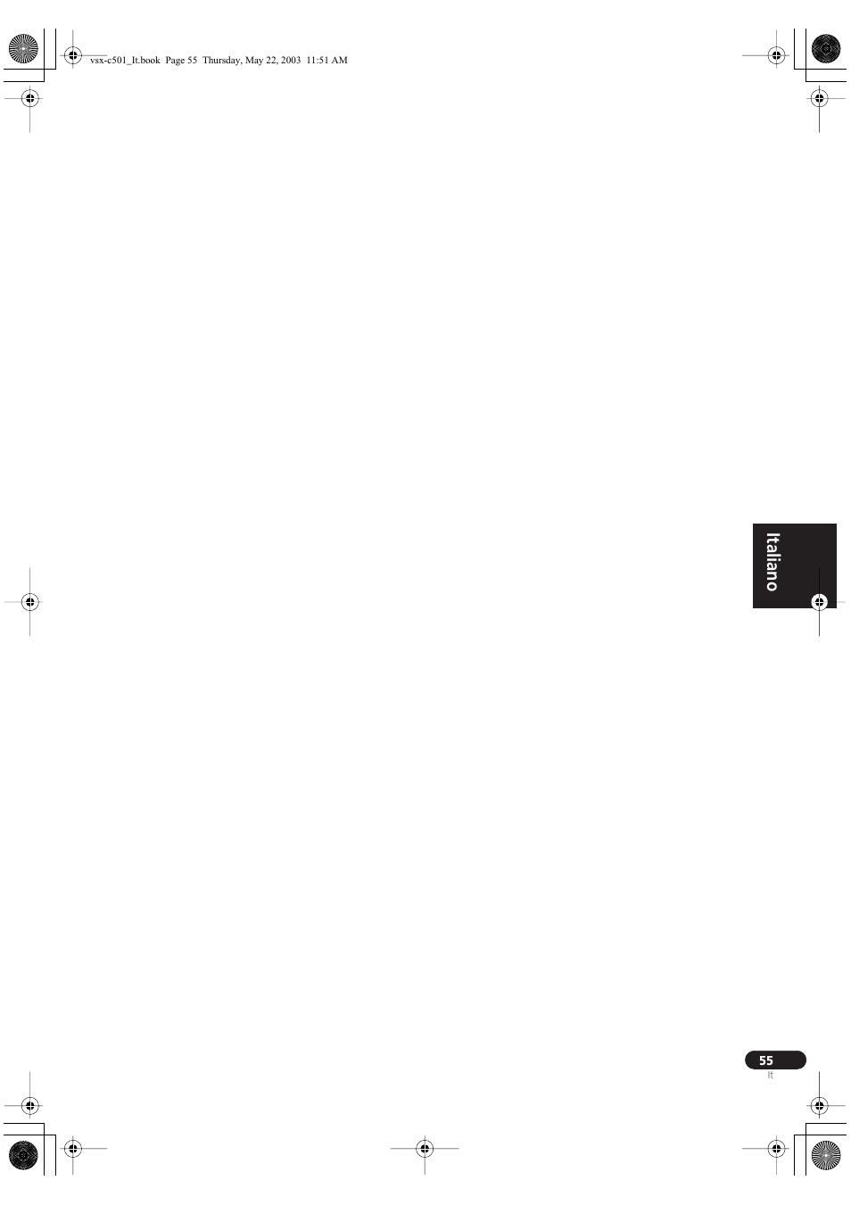 Italiano | Pioneer VSX-C501-S User Manual | Page 107 / 108