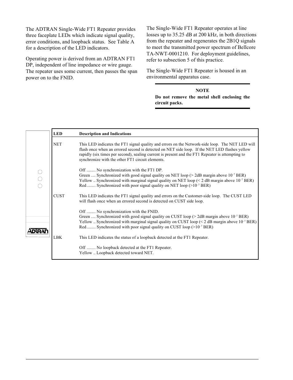 ADTRAN FT1 User Manual | Page 2 / 10