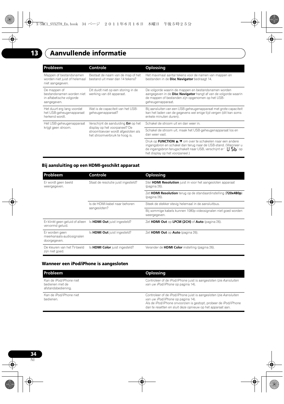 Aanvullende informatie 13 | Pioneer X-SMC1-K User Manual | Page 110 / 156