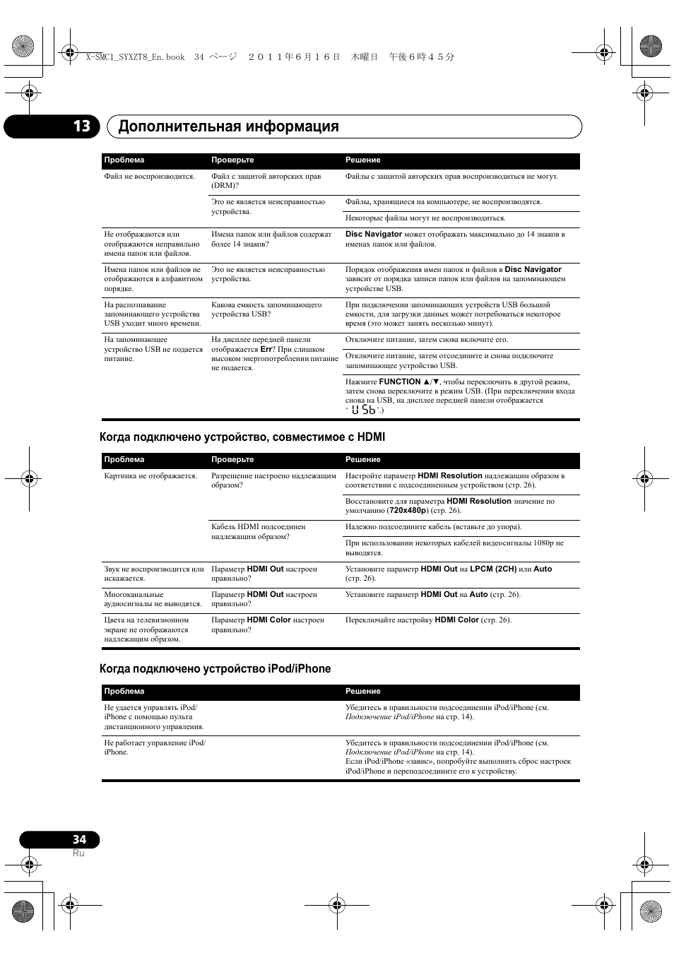 Дополнительная информация 13 | Pioneer X-SMC1-K User Manual | Page 148 / 156