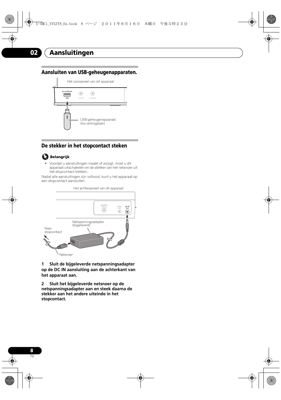 Aansluitingen 02 | Pioneer X-SMC1-K User Manual | Page 84 / 156